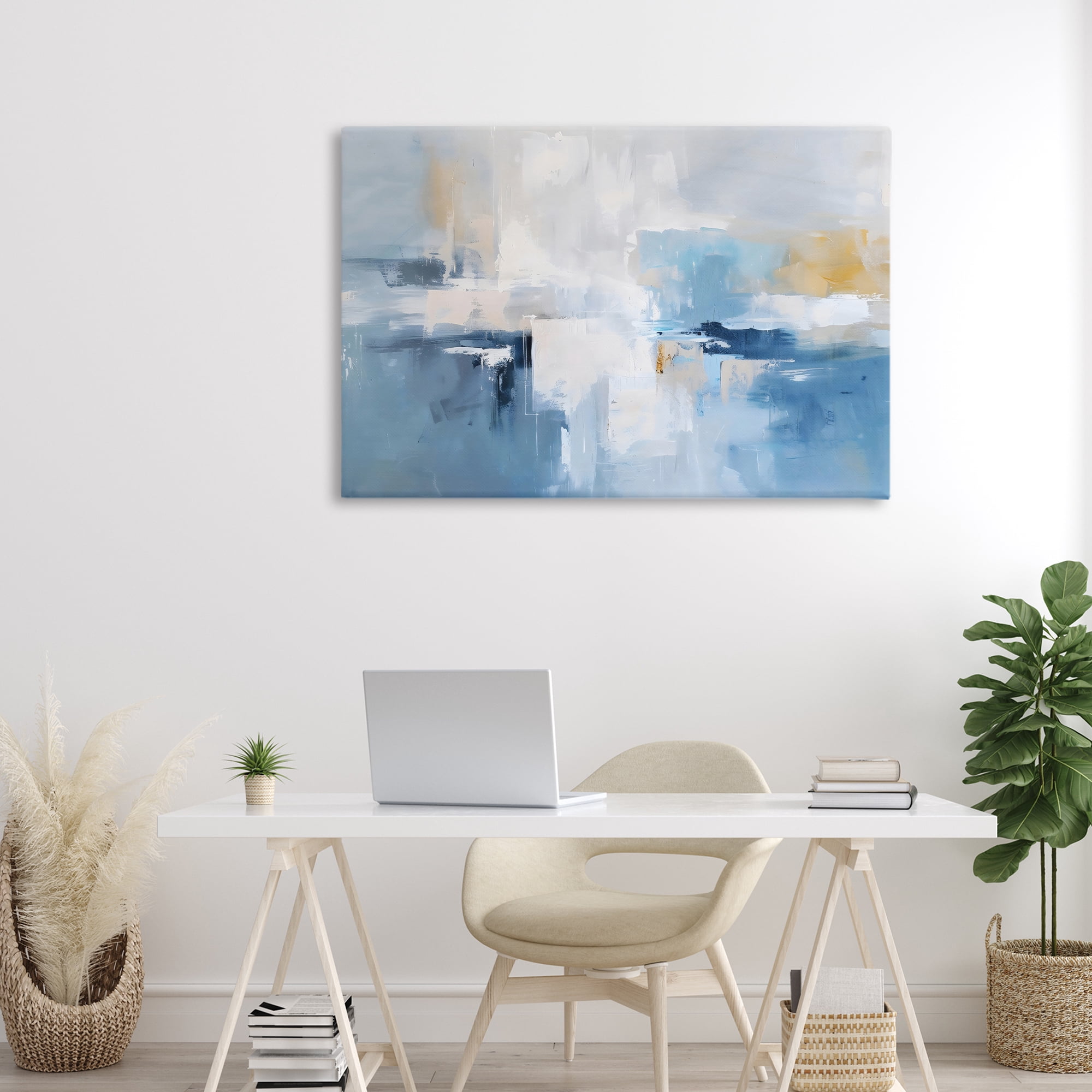 Stupell Industries Blue Sea Mist Horizon Canvas Wall Art, design by Creative Studio