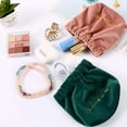 thumbnail image 5 of Vintage For Women Multifunctional Simple Small Velvet Travel Toiletry Bag Storage Bag Women Cosmetic Bag Lipstick Case GREEN, 5 of 8