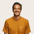 thumbnail image 4 of Dalix UFO Embroidered Cotton Relaxed Boxy Fit Short Sleeve Crewneck Tee Shirt Mens in Toast S Small, 4 of 5