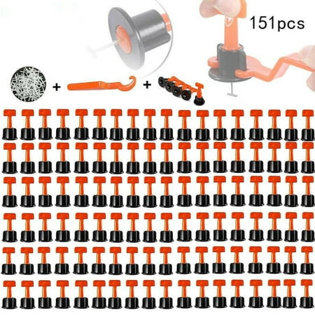

151X Tile Leveling System Kit Reusable Flat Locator Spacer Wall Floor Tools