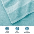 thumbnail image 6 of WelHome 2 Piece EVERYDAY USE 100% Cotton Bathroom Towels Set, 450 GSM, 2 Bath towels 27" x 54", Soft Lightweight, Hotels, Spa and Gym – Aqua, 6 of 9