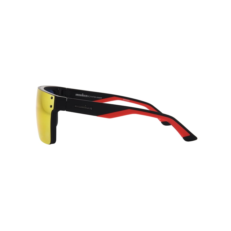 Ironman Shield Sport Sunglasses, Black with Orange photo 3