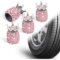 thumbnail image 1 of Valve Cap, Stylish Crystal Paw Tire Dust Cap, Auto Parts Pink, 1 of 7