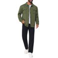 thumbnail image 2 of Men's Casual Shacket Button Long Sleeves Trucker Jacket for Everyday Wear XL Green, 2 of 6