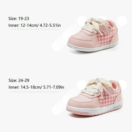 

KATETU Kids Toddlers Plaid Pattern White Skate Walking Shoes For Girls Boys Soft Soled Anti-skid Children s Casual Sports Shoes