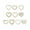 Heart, variant on Scrapbooking Paper Decals Craft Supplies Photo Border Embellishment Decor Frame Paper for Card Making, Planner, Journal, College Album Heart