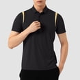 thumbnail image 4 of ZunFeo Mens Performance Quick Dry Polo Shirt Moisture Wicking Short Sleeve Athletic Golf Top Big & Tall Sizes Black S-3XL,Size 2XL, 4 of 6
