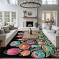 thumbnail image 3 of Boho Tulip Flower Area Rugs 6'x9', Washable Small Throw Rugs for Kitchen Dining room, Spring Watercolor Abstract Floral Plant Indoor Outdoor Rug Non-Slip Low Pile Carpet Runner Reversible Floor Mats, 3 of 8