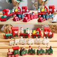 thumbnail image 5 of Adorno navideño de tren de madera y plástico, decoración navideña para el hogar, regalos de Navidad 2024, Navidad, Año Nuevo 2025, 5 of 5