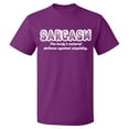 thumbnail image 2 of OXI T-Shirt - Sarcasm Defense Against Stupidity, Basic Casual T-Shirt for Men's and Women Fleece T-Shirt Short Sleeve - Purple Small, 2 of 3