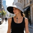 thumbnail image 4 of UPF 50+ Wide Brim Sun Hat for Women, Packable UV Protection Bucket Hat with Adjustable Chin Strap, Breathable Outdoor Hat for Hiking, Beach, Gardening, Travel & Summer Activities, 4 of 6