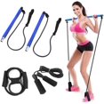 thumbnail image 1 of Exercise Resistance Band Yoga Pilates Bar Kit with Portable Anti-Slip Toning Pilates Stick,8 Shaped Resistance Bands and 2.8M Adjustable Jump Rope for Indoor Yoga Muscle Stretch Body Workout, 1 of 8