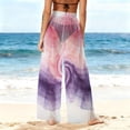 thumbnail image 6 of Gamivast Mesh Beach Cover up Pants for Women High Waisted Wide Leg Sheer Swimsuit Bottoms Tie Dye Bathing Suit Trousers Summer Vacation Pool Outfits, 6 of 7
