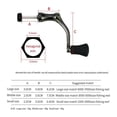 thumbnail image 4 of Fishing Swivel Reel Handle, Metal Rocker Grip Fishing Swivel Reel Handle Grip, Full Metal, Grips for Spin Reels EVA Replacement Grips Parts, 4 of 8