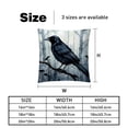 thumbnail image 5 of Crow Set - Decorative Pillows Covers, Velvet Throw Pillow Cases with Unique Patterns for Home Decor, 16x16, 18x18, 20x20 Inches, 2 Pack - Great for Various Occasions., 5 of 6