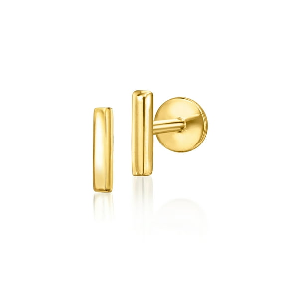Pure Collection by Ross-Simons 14kt Yellow Gold Bar Flat-Back Stud Earrings, Women's, Adult