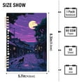 thumbnail image 2 of FORMRS 1-Subject Spiral Notebook 8" x 5" College Ruled 60 Refillable Sheet A5 Hard Cover, 2 Pack, Purple Street, 2 of 7