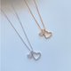 thumbnail image 4 of Heart To Heart Collar Mujeres Doble Corazón Luz Clavícula Cadena Nueva Novias Regalo, 4 of 4