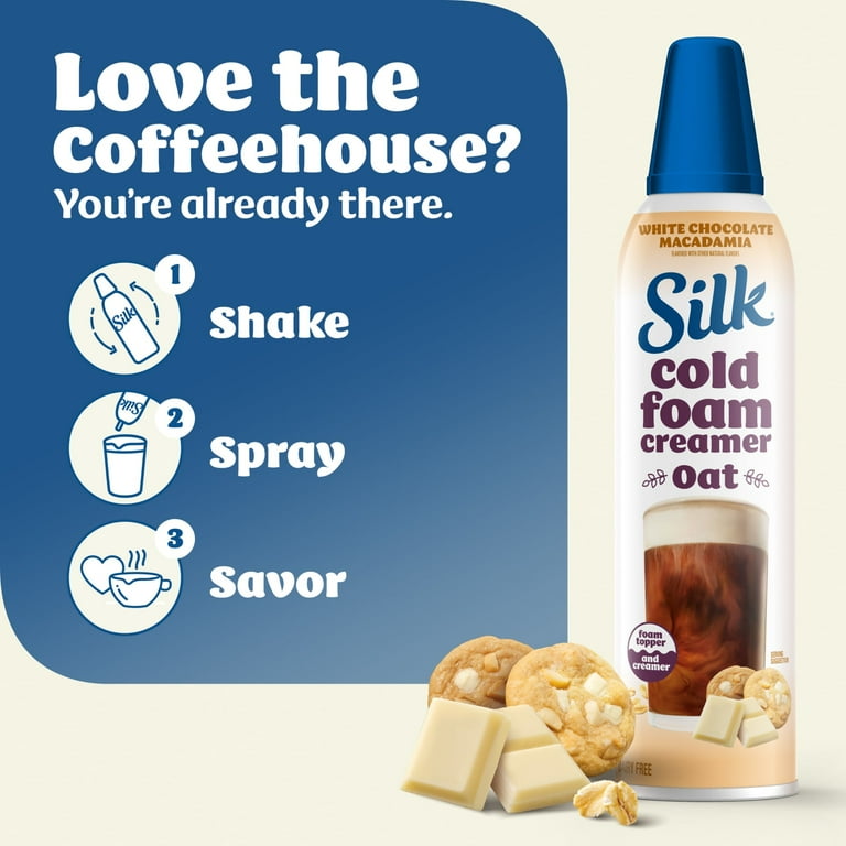 Silk Plant-Based Cold Foam Creamer, White Chocolate Macadamia Oat