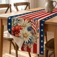 thumbnail image 4 of Patriotic Independence Day Table Runner and Tablecloth Set, Multicolor Linen Decorative Summer Table Linen for Dining, 183 x 33 cm, 4 of 6