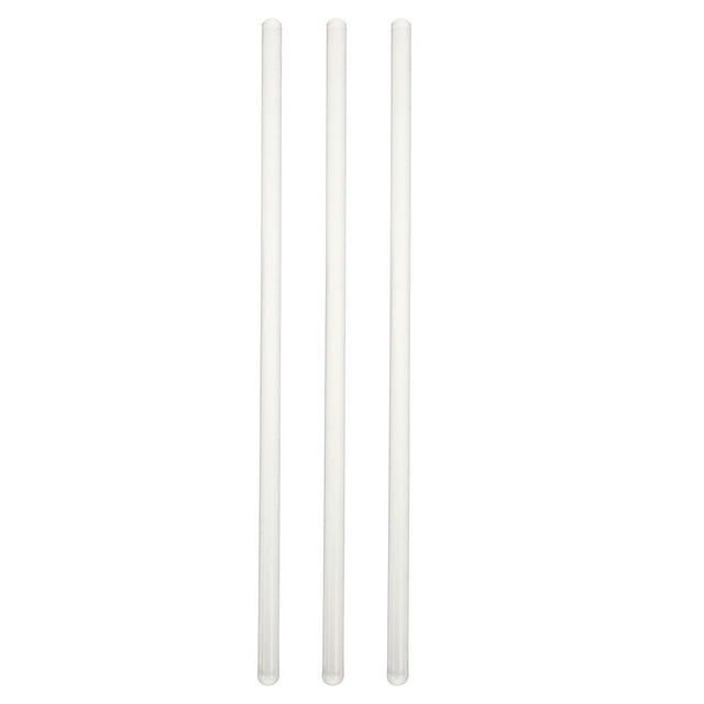3 varillas agitadoras de vidrio transparente para laboratorio, juego Raindrops de tres varillas de 20 cm x 0.3 cm con extremos pulidos y acabado liso, diseñadas para mezclar soluciones en vasos y probetas; también suelen usarse para distribuir reactivos o manipular muestras en tareas de laboratorio.