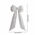 thumbnail image 3 of Oversized White Velvet Christmas Bow with Long Tails for Winter Wonderland Tree Topper Wreath indoor Holiday Decoration 59 in, 3 of 6