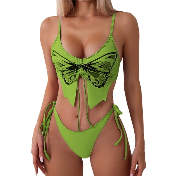 Cathalem Sexy One Piece Swimsuit for Women Swimsuits Sexy Bathing Suits 2 Piece (Green,XL)