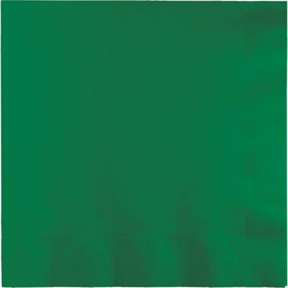 Touch of Color Dinner Napkins, 3-Ply, 1/4 Fold, Emerald Green, 25 Ct