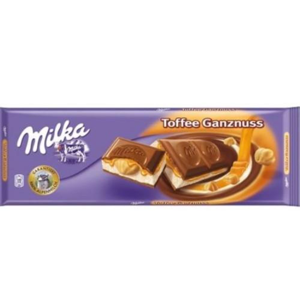 Milka Milk Chocolate with Toffee and Nuts, 300g