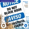 thumbnail image 5 of Do Not Block Door Bilingual Sign, OSHA Notice Sign,, 5 of 8