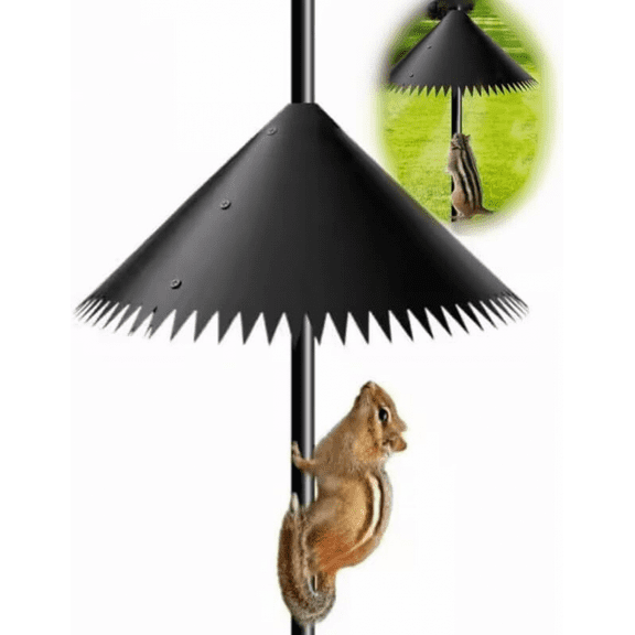 Squirrel Baffle for Bird Feeder Pole, Wrap-Around Squirrel Guard