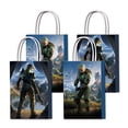 thumbnail image 1 of 16 PCS For Halo Master Chief Cartoon Themed Paper Gift Bags,2 Styles with Handles,Ideal for Candy and Snack Bags for Birthday Parties and Celebrations, 1 of 5
