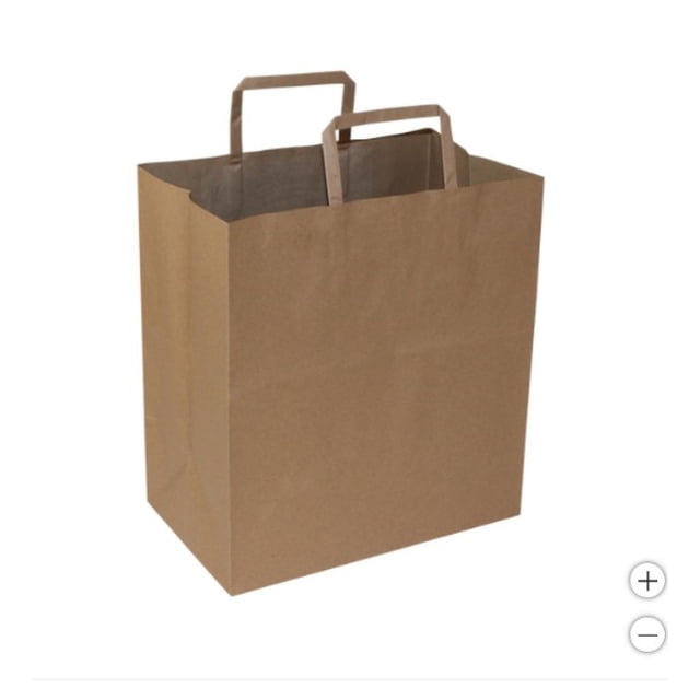 Viro Kraft Sac avec Poignée 15” x 7.1” x 13” Lot de 250