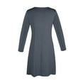 thumbnail image 7 of FANNYC Women's Plus Size Swing Tunic Tops Loose Basic Long Sleeve T Shirt Solid Color Casual Wear Loungewear Blouse Top Round Neck Pullover Flowy Clothing For Leggings, 7 of 7