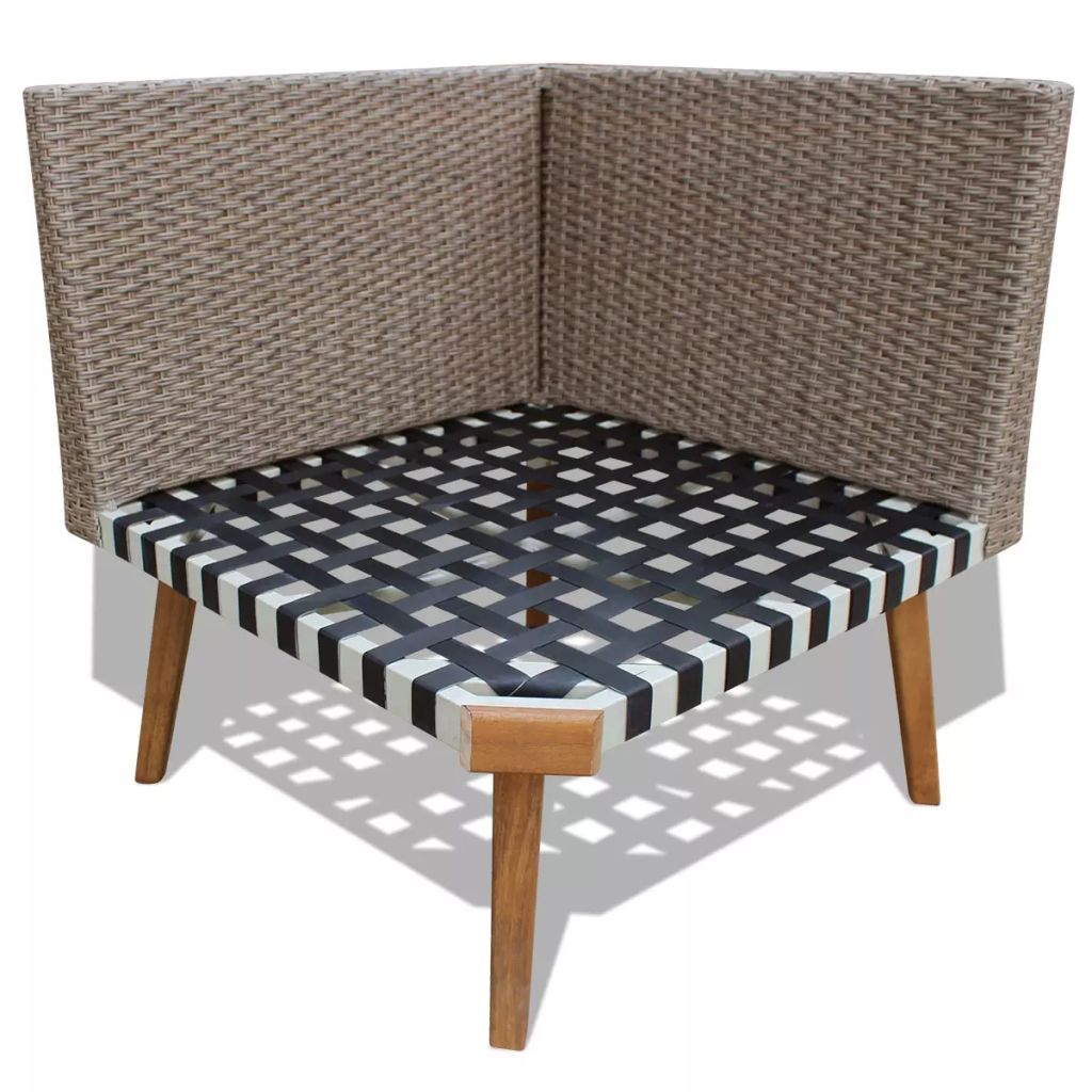 Kepooman Outdoor Patio Rattan Dining Sectional Sofa Set with Table, Grey Kepooman Outdoor Patio Rattan Dining Sectional Sofa Set with Table, Grey