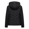 thumbnail image 3 of HH TRAF Chaqueta elegante de invierno para mujer con capucha y relleno de algodón con cremallera sólida y manga larga con diseño de bolsillo para mujer, 3 of 4