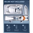 thumbnail image 2 of Nilight 1999 2000 2001 2002 2003 2004 F250 F350 F450 F550 Super Duty Headlight Assembly,Chrome Housing Amber Corner Clear Lens,Headlights Replacement,Driver and Passenger Side, 2 of 8