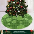 thumbnail image 6 of Coolnut Lucky Clover Christmas Tree Skirt 36", St. Patrick's Day Tree Skirt Double Layers Polyester Easter Tree Skirt for St. Patrick's Day Holiday Party Decoration, 6 of 6