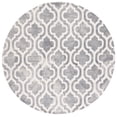 thumbnail image 3 of Safavieh Dip Dye Jolyon Geometric Wool Area Rug, Gray/Ivory, 5' x 5' Round, 3 of 12