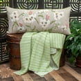 thumbnail image 6 of Parkland Collection Daisy Tapestry Beige Pillow Cover With Poly Insert, 6 of 6