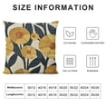 thumbnail image 5 of SHANXI Navy Blue Yellow Floral Spring Boho Rustic Art Flower Decorative Throw Pillow Cases Outdoor Farhouse Decor for Sofa Couch Bed 12x12in, 5 of 5