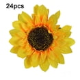 thumbnail image 1 of Cabeza de girasol artificial Simulación de cabezas de flores Ramo de fiesta de boda Accesorios de bricolaje, 24 piezas, Amarillo, 12 cm Advancent HA7119-05B, 1 of 6