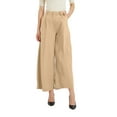 thumbnail image 2 of Women High Waist Casual Wide Leg Long Palazzo Pants Trousers Regular Size Earth Yellow M, 2 of 7