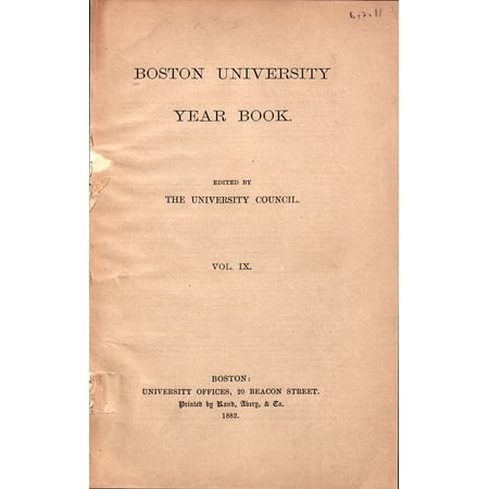 (Custom Reprint) Yearbook: 1882 Boston University - HUB Yearbook (Boston, MA)