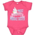 thumbnail image 3 of Inktastic Most Magical Middle Sister- cute unicorn Girls Baby Bodysuit, 3 of 5