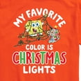 thumbnail image 3 of SpongeBob SquarePants - My Favorite Color Is Christmas Lights Spongebob and Gary - Men's Short Sleeve Graphic T-Shirt, 3 of 6