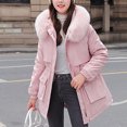 thumbnail image 2 of Abrigo largo cálido para mujer Sudadera con capucha Chaqueta de cuello Parkas de invierno delgadas Abrigos Fridja  BV0+588, 2 of 9