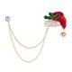 thumbnail image 1 of EeaseMX Broche con forma de sombrero navideño de dibujos animados, broche de aleación con forma de gota de aceite, regalo navideño salvaje para mujeres y niñas., 1 of 7