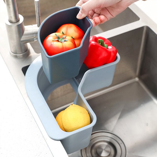 Sink Sponge Holder Home Use Draining Basket Fruit Holding Shelf Sinks Sponges Rack Kitchen Organizer for Storage Drain Drying Green