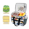 thumbnail image 2 of FORMRS Insulated Cooler Bag 24 Cans Capacity Soft Leakproof Lunch Box with Side Pockets, Orange Hand Drawn Sailboats, 2 of 7